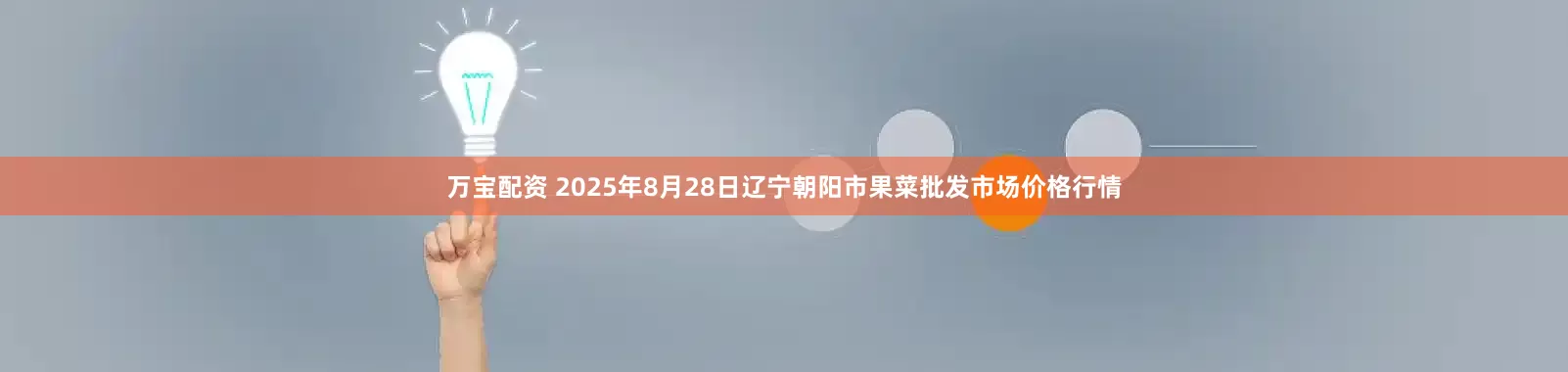 万宝配资 2025年8月28日辽宁朝阳市果菜批发市场价格行情